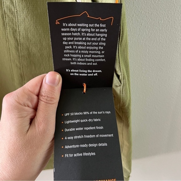 Orvis Trout Bum Rowing Shorts UPF 50 Quick  Dry Outdoor Sports Sage - Picture 4 of 5